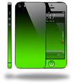 Smooth Fades Green Black - Decal Style Vinyl Skin (compatible with Apple Original iPhone 5, NOT the iPhone 5C or 5S)
