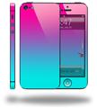 Smooth Fades Neon Teal Hot Pink - Decal Style Vinyl Skin (compatible with Apple Original iPhone 5, NOT the iPhone 5C or 5S)