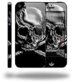 Chrome Skull on Black - Decal Style Vinyl Skin (compatible with Apple Original iPhone 5, NOT the iPhone 5C or 5S)