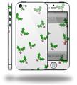 Christmas Holly Leaves on White - Decal Style Vinyl Skin (compatible with Apple Original iPhone 5, NOT the iPhone 5C or 5S)