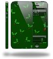 Christmas Holly Leaves on Green - Decal Style Vinyl Skin (compatible with Apple Original iPhone 5, NOT the iPhone 5C or 5S)
