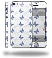 Pastel Butterflies Blue on White - Decal Style Vinyl Skin (compatible with Apple Original iPhone 5, NOT the iPhone 5C or 5S)