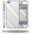 Pastel Hearts on White - Decal Style Vinyl Skin (compatible with Apple Original iPhone 5, NOT the iPhone 5C or 5S)