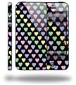 Pastel Hearts on Black - Decal Style Vinyl Skin (compatible with Apple Original iPhone 5, NOT the iPhone 5C or 5S)