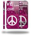 Love and Peace Hot Pink - Decal Style Vinyl Skin (compatible with Apple Original iPhone 5, NOT the iPhone 5C or 5S)