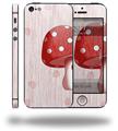 Mushrooms Red - Decal Style Vinyl Skin (compatible with Apple Original iPhone 5, NOT the iPhone 5C or 5S)