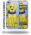 Puppy Dogs on Blue - Decal Style Vinyl Skin (compatible with Apple Original iPhone 5, NOT the iPhone 5C or 5S)