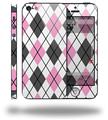 Argyle Pink and Gray - Decal Style Vinyl Skin (compatible with Apple Original iPhone 5, NOT the iPhone 5C or 5S)