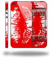 Big Kiss White Lips on Red - Decal Style Vinyl Skin (compatible with Apple Original iPhone 5, NOT the iPhone 5C or 5S)