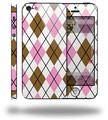 Argyle Pink and Brown - Decal Style Vinyl Skin (compatible with Apple Original iPhone 5, NOT the iPhone 5C or 5S)