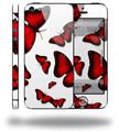 Butterflies Red - Decal Style Vinyl Skin (compatible with Apple Original iPhone 5, NOT the iPhone 5C or 5S)