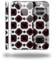 Red And Black Squared - Decal Style Vinyl Skin (compatible with Apple Original iPhone 5, NOT the iPhone 5C or 5S)