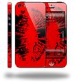 Big Kiss Black on Red - Decal Style Vinyl Skin (compatible with Apple Original iPhone 5, NOT the iPhone 5C or 5S)