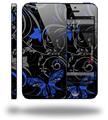 Twisted Garden Gray and Blue - Decal Style Vinyl Skin (compatible with Apple Original iPhone 5, NOT the iPhone 5C or 5S)