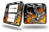 Chrome Skull on Fire - Decal Style Vinyl Skin fits Nintendo 2DS - 2DS NOT INCLUDED