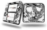 Chrome Skull on White - Decal Style Vinyl Skin fits Nintendo 2DS - 2DS NOT INCLUDED