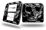Chrome Skull on Black - Decal Style Vinyl Skin fits Nintendo 2DS - 2DS NOT INCLUDED