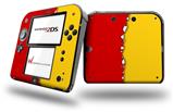 Ripped Colors Red Yellow - Decal Style Vinyl Skin fits Nintendo 2DS - 2DS NOT INCLUDED