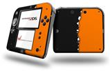 Ripped Colors Black Orange - Decal Style Vinyl Skin fits Nintendo 2DS - 2DS NOT INCLUDED