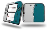 Ripped Colors Gray Seafoam Green - Decal Style Vinyl Skin fits Nintendo 2DS - 2DS NOT INCLUDED