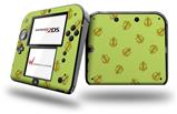 Anchors Away Sage Green - Decal Style Vinyl Skin fits Nintendo 2DS - 2DS NOT INCLUDED