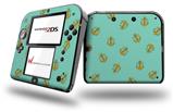 Anchors Away Seafoam Green - Decal Style Vinyl Skin fits Nintendo 2DS - 2DS NOT INCLUDED