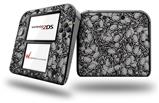 Scattered Skulls Gray - Decal Style Vinyl Skin fits Nintendo 2DS - 2DS NOT INCLUDED
