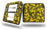 Scattered Skulls Yellow - Decal Style Vinyl Skin fits Nintendo 2DS - 2DS NOT INCLUDED