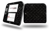 Diamond Plate Metal 02 Black - Decal Style Vinyl Skin fits Nintendo 2DS - 2DS NOT INCLUDED