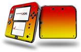Smooth Fades Yellow Red - Decal Style Vinyl Skin fits Nintendo 2DS - 2DS NOT INCLUDED