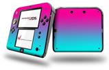Smooth Fades Neon Teal Hot Pink - Decal Style Vinyl Skin fits Nintendo 2DS - 2DS NOT INCLUDED