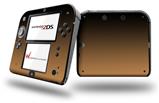 Smooth Fades Bronze Black - Decal Style Vinyl Skin fits Nintendo 2DS - 2DS NOT INCLUDED