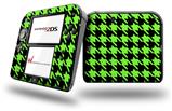 Houndstooth Neon Lime Green on Black - Decal Style Vinyl Skin fits Nintendo 2DS - 2DS NOT INCLUDED