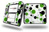 Lots of Dots Green on White - Decal Style Vinyl Skin fits Nintendo 2DS - 2DS NOT INCLUDED