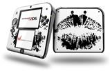 Big Kiss Lips Black on White - Decal Style Vinyl Skin fits Nintendo 2DS - 2DS NOT INCLUDED