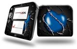 Barbwire Heart Blue - Decal Style Vinyl Skin fits Nintendo 2DS - 2DS NOT INCLUDED