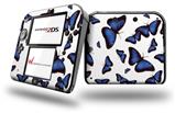 Butterflies Blue - Decal Style Vinyl Skin fits Nintendo 2DS - 2DS NOT INCLUDED