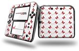 Pastel Butterflies Red on White - Decal Style Vinyl Skin fits Nintendo 2DS - 2DS NOT INCLUDED