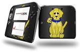 Puppy Dogs on Black - Decal Style Vinyl Skin fits Nintendo 2DS - 2DS NOT INCLUDED
