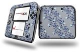 Victorian Design Blue - Decal Style Vinyl Skin fits Nintendo 2DS - 2DS NOT INCLUDED