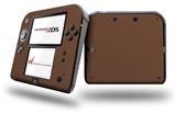 Solids Collection Chocolate Brown - Decal Style Vinyl Skin fits Nintendo 2DS - 2DS NOT INCLUDED