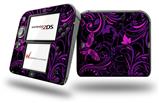 Twisted Garden Purple and Hot Pink - Decal Style Vinyl Skin fits Nintendo 2DS - 2DS NOT INCLUDED