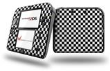 Checkered Canvas Black and White - Decal Style Vinyl Skin fits Nintendo 2DS - 2DS NOT INCLUDED