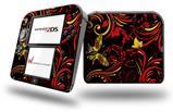Twisted Garden Red and Yellow - Decal Style Vinyl Skin fits Nintendo 2DS - 2DS NOT INCLUDED