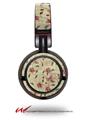 Decal style Skin Wrap for Sony MDR ZX100 Headphones Flowers and Berries Red (HEADPHONES  NOT INCLUDED)