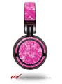 Decal style Skin Wrap for Sony MDR ZX100 Headphones Triangle Mosaic Fuchsia (HEADPHONES  NOT INCLUDED)