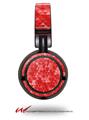 Decal style Skin Wrap for Sony MDR ZX100 Headphones Triangle Mosaic Red (HEADPHONES  NOT INCLUDED)
