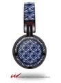 Decal style Skin Wrap for Sony MDR ZX100 Headphones Wavey Navy Blue (HEADPHONES  NOT INCLUDED)