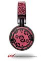 Decal style Skin Wrap for Sony MDR ZX100 Headphones Leopard Skin Pink (HEADPHONES  NOT INCLUDED)