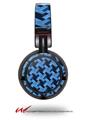 Decal style Skin Wrap for Sony MDR ZX100 Headphones Retro Houndstooth Blue (HEADPHONES  NOT INCLUDED)